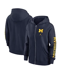 Jordan Women's Navy Michigan Wolverines Phoenix Full-Zip Hoodie