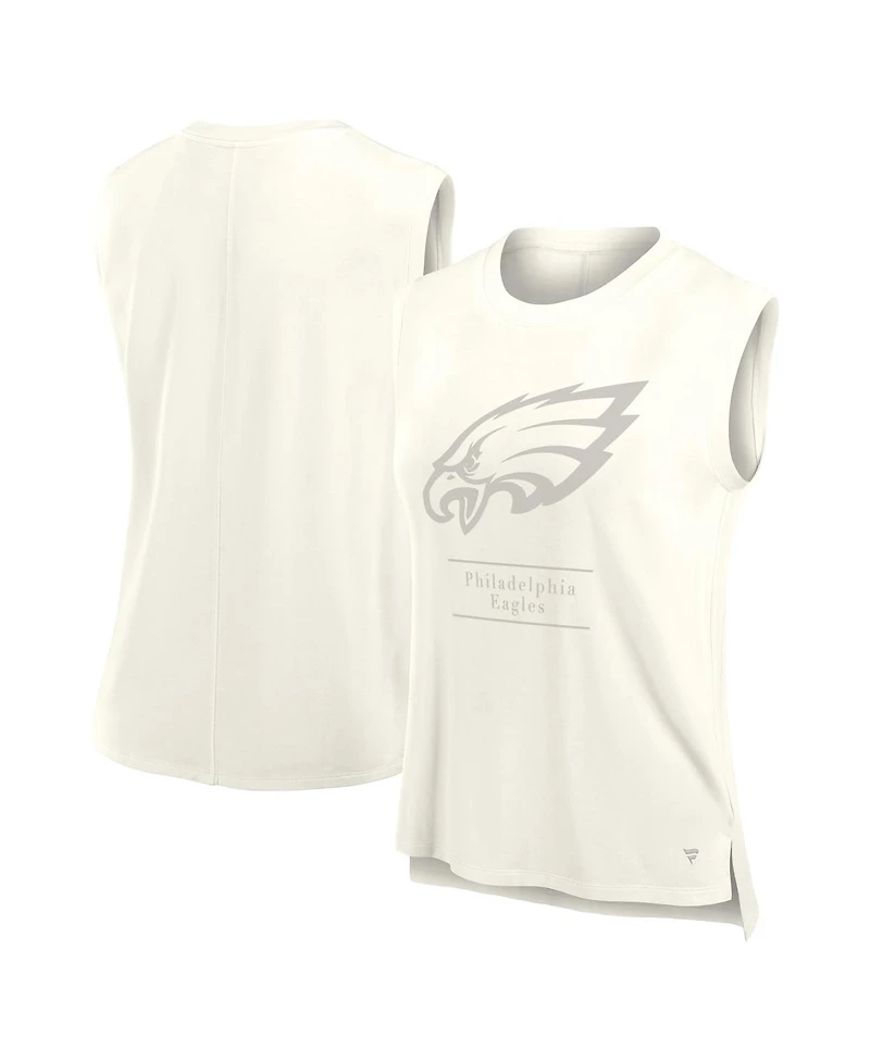 Fanatics Women's Cream Philadelphia Eagles Studio Embrace Tank Top