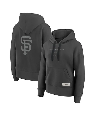Fanatics Women's Charcoal San Francisco Giants Elements Future Ground Subtle Tonal Pullover Hoodie
