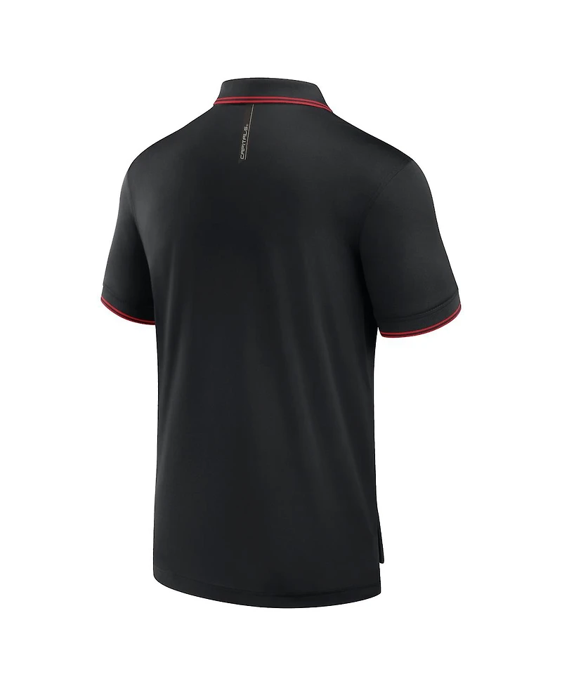 Fanatics Men's Black Washington Capitals Front Office Move Mono Polo Shirt