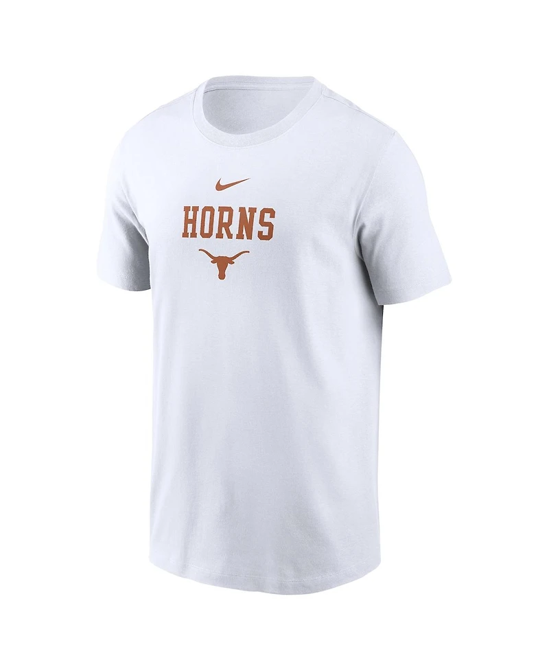 Nike Men's White Texas Longhorns 2-Hit Stacked T-Shirt
