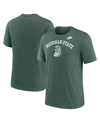 Nike Men's Heather Green Michigan State Spartans Legacy Arch Tri-Blend T-Shirt