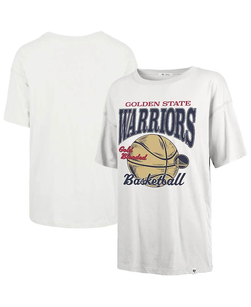 '47 Brand Women's White Golden State Warriors City Edition Down Court Sadie T-Shirt