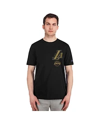 New Era Men's Black Los Angeles Lakers 2024/25 City Edition Chenille Heavyweight T-Shirt