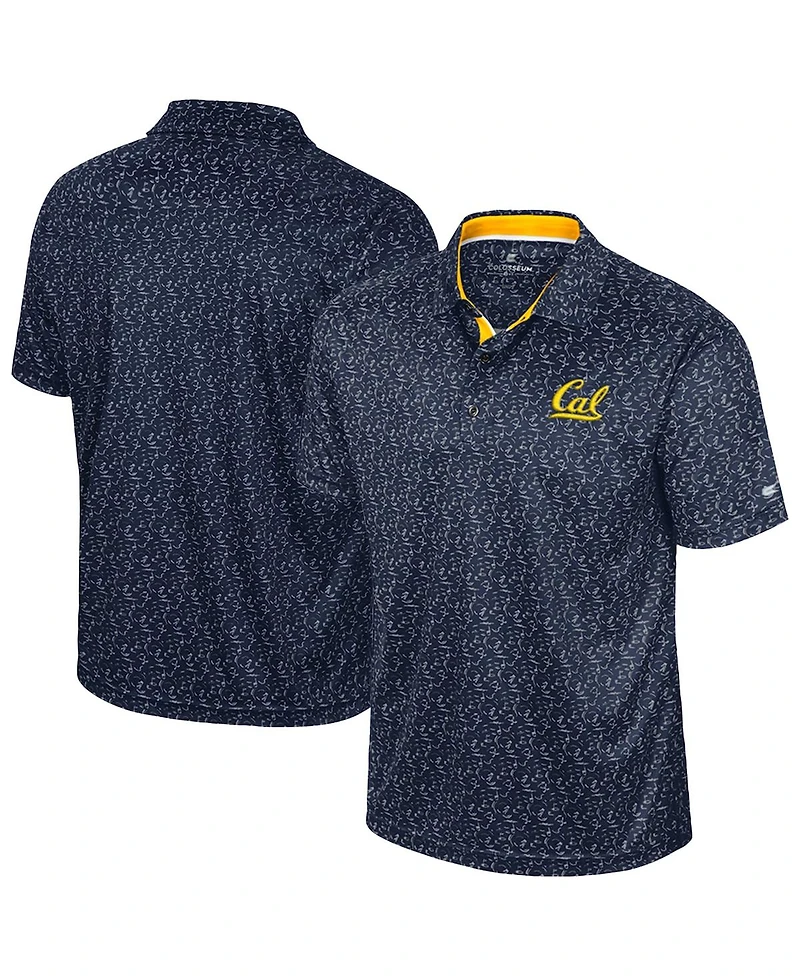 Colosseum Men's Navy Cal Bears Sublimated Golf Polo Shirt