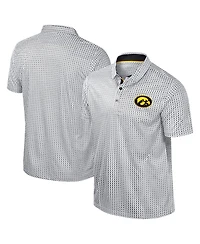 Colosseum Men's Black Iowa Hawkeyes Big Tall Marty Rival Polo Shirt