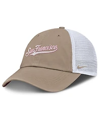 Nike Men's and Women's Khaki/White San Francisco Giants Club Trucker Adjustable Hat