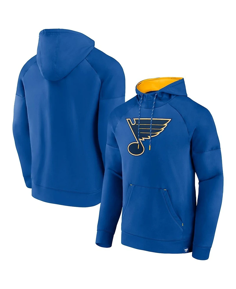 Fanatics Men's Royal St. Louis Blues Iconic Defender Raglan Pullover Hoodie