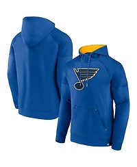 Fanatics Men's Royal St. Louis Blues Iconic Defender Raglan Pullover Hoodie