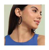 Sohi Embellished Cluster Hoop Earrings