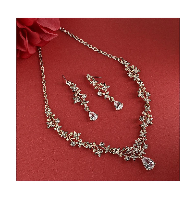 Sohi Glamorous Jewel Jewellery Set