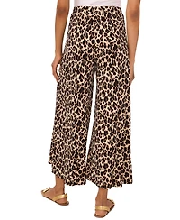 Vince Camuto Women's Animal-Print Pull-On Wide-Leg Pants