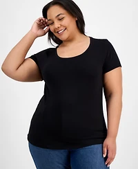 Aveto Trendy Plus Scoop-Neck T-Shirt