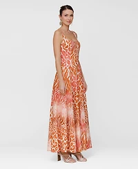 Avec Les Filles Women's Square-Neck Maxi Dress