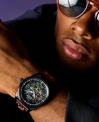 Citizen Eco-Drive Men's Star Wars X-Wing & Tie Fighter Brown Leather Strap Watch 45mm