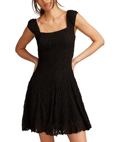 Lucky Brand Floral Mesh Mini Dress