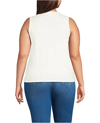 Lands' End Plus Supima Keyhole Tank