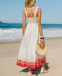 Cupshe Women's Coconut Sky Two-Toned Maxi Beach Dress