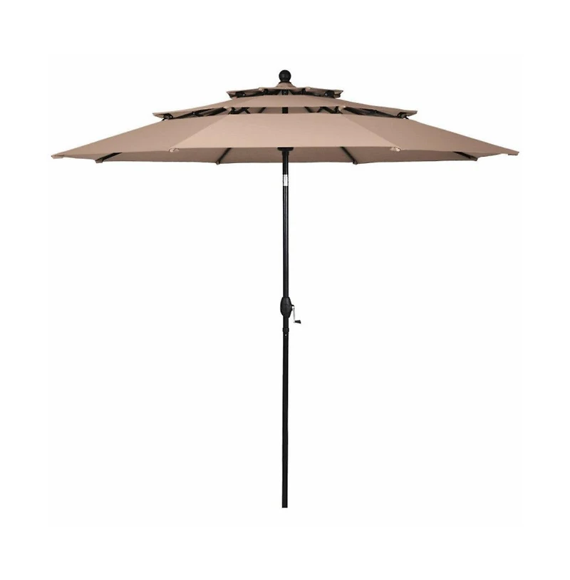 10 Feet 3 Tier Outdoor Patio Umbrella with Double Vented