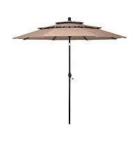 10 Feet 3 Tier Outdoor Patio Umbrella with Double Vented