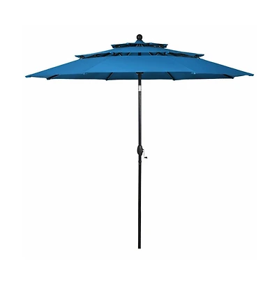 10 Feet 3 Tier Outdoor Patio Umbrella with Double Vented