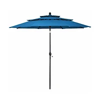 10 Feet 3 Tier Outdoor Patio Umbrella with Double Vented