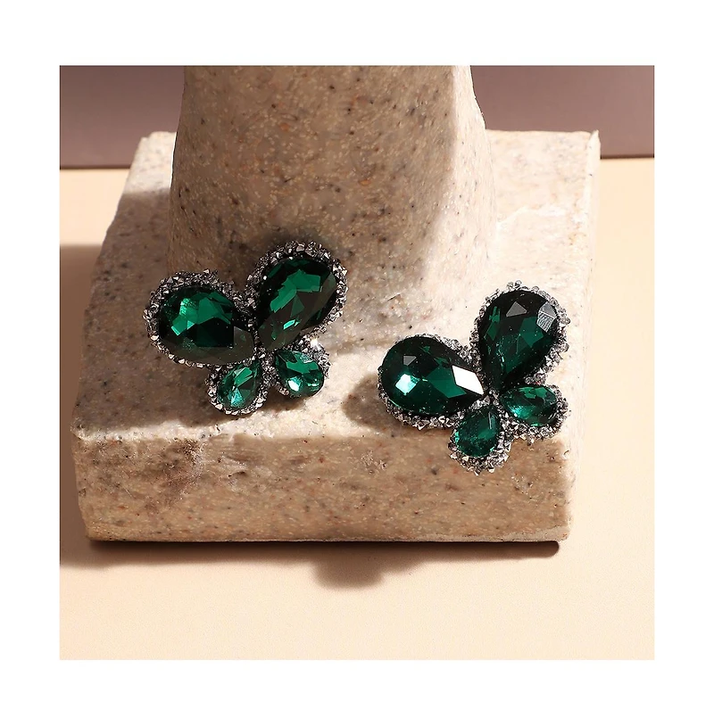 Sohi Embellished Butterfly Stud Earrings
