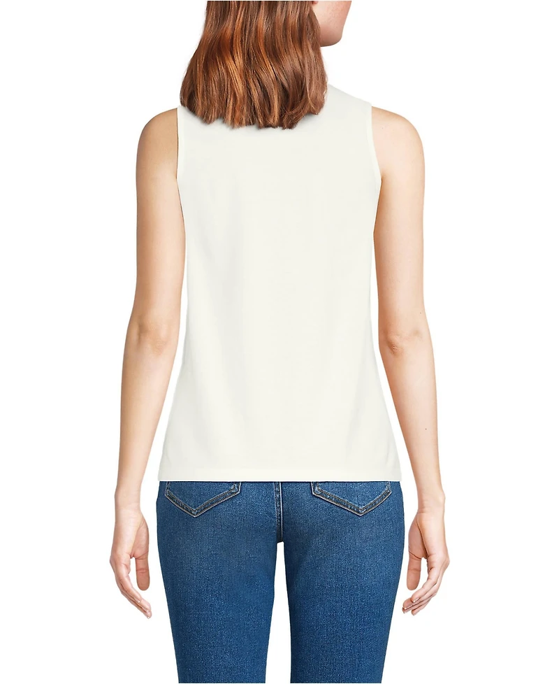 Lands' End Women's Petite Supima Keyhole Tank