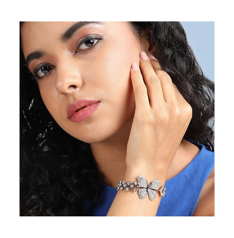 Sohi Crystal Butterfly Bracelet