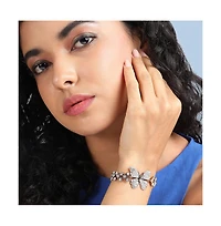 Sohi Crystal Butterfly Bracelet