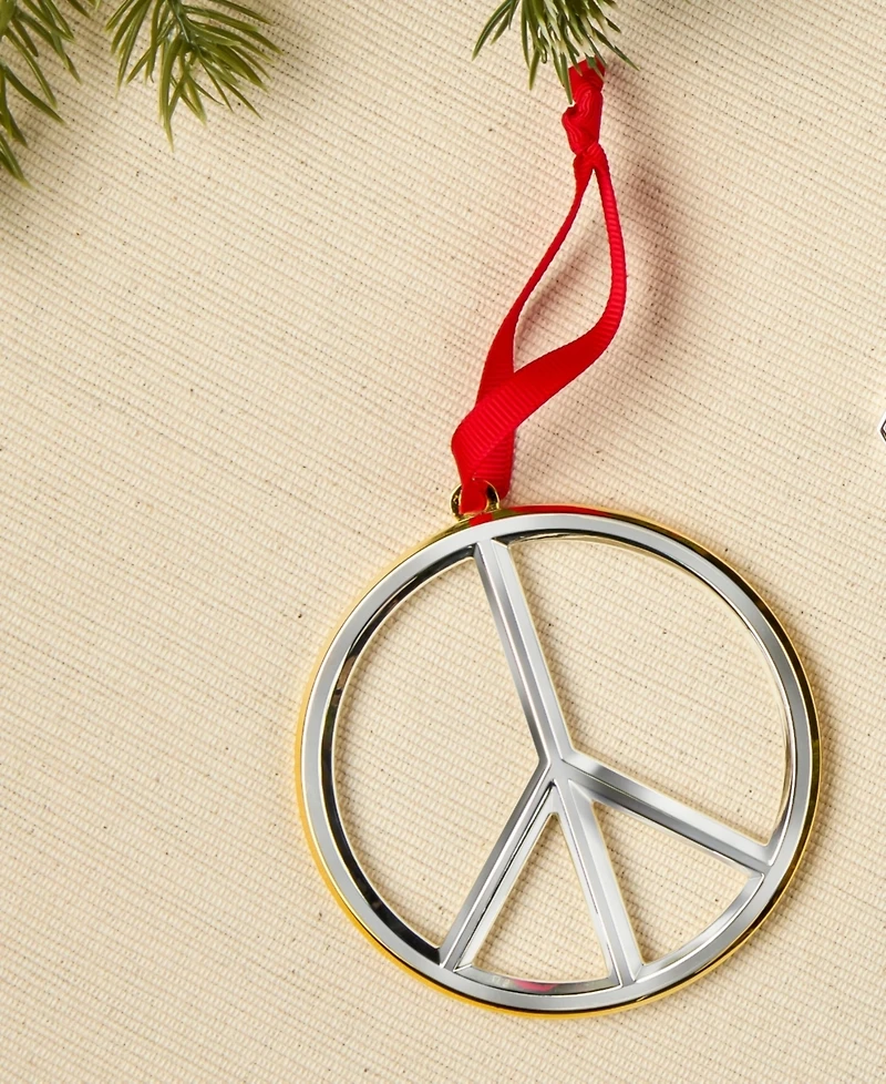 Nambe Peace Sign Ornament