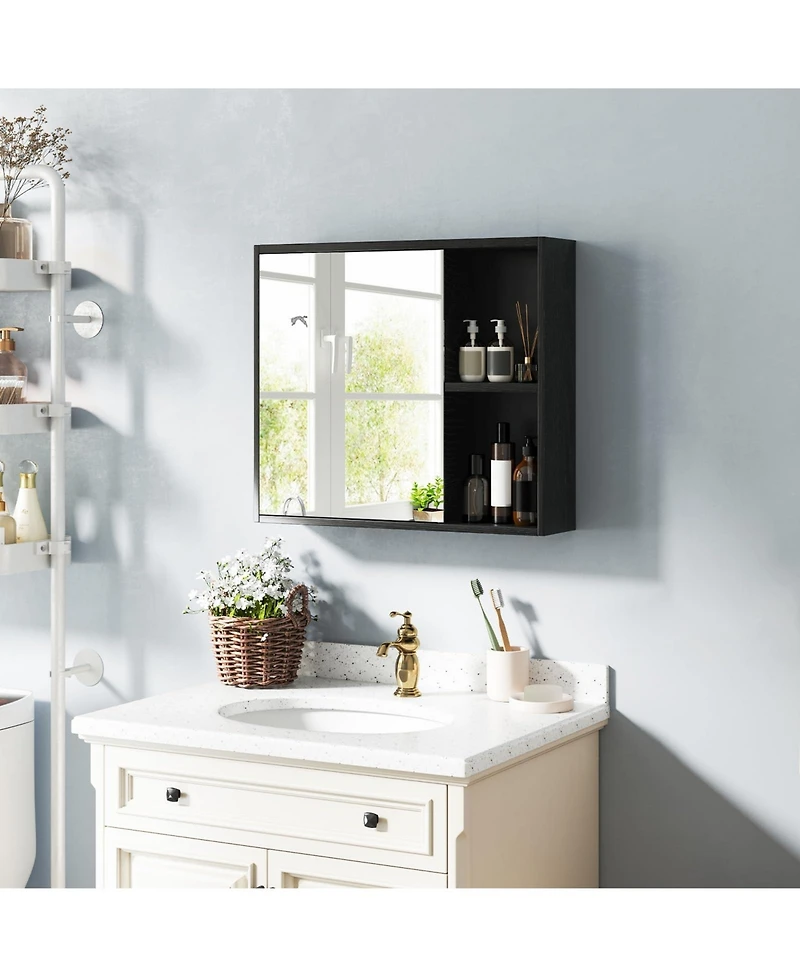Bathroom Medicine Cabinet with Single Mirror Door