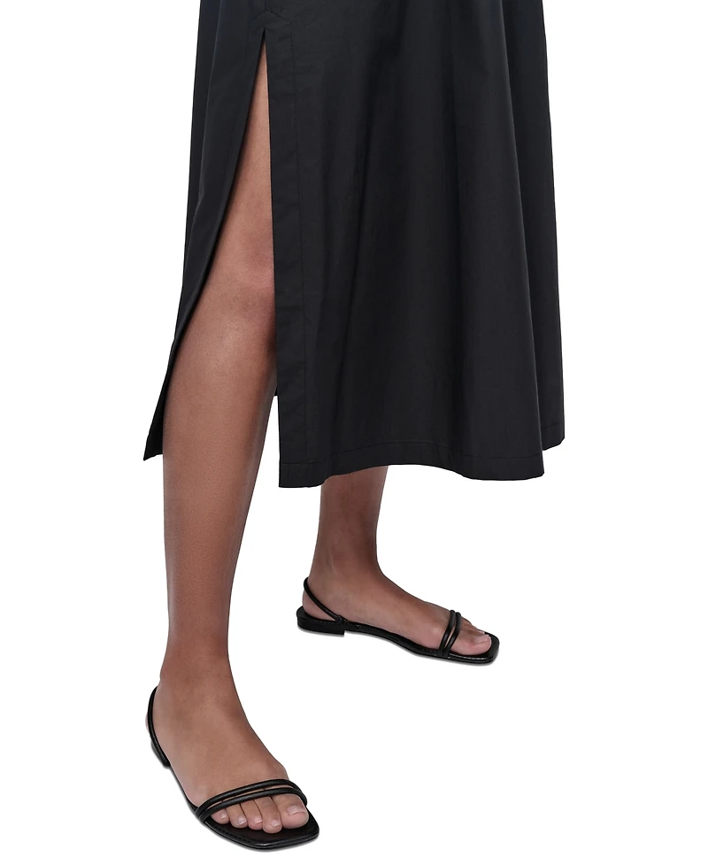 Dkny Jeans Women's Collared Cotton Long-Sleeve Shirtdress