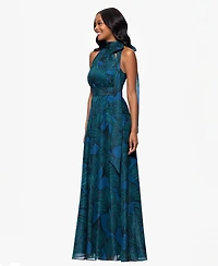 Betsy & Adam Women's Sleeveless Scarf-Neck Dress