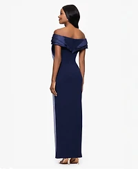 Betsy & Adam Women's Organza Off-The-Shoulder Dress