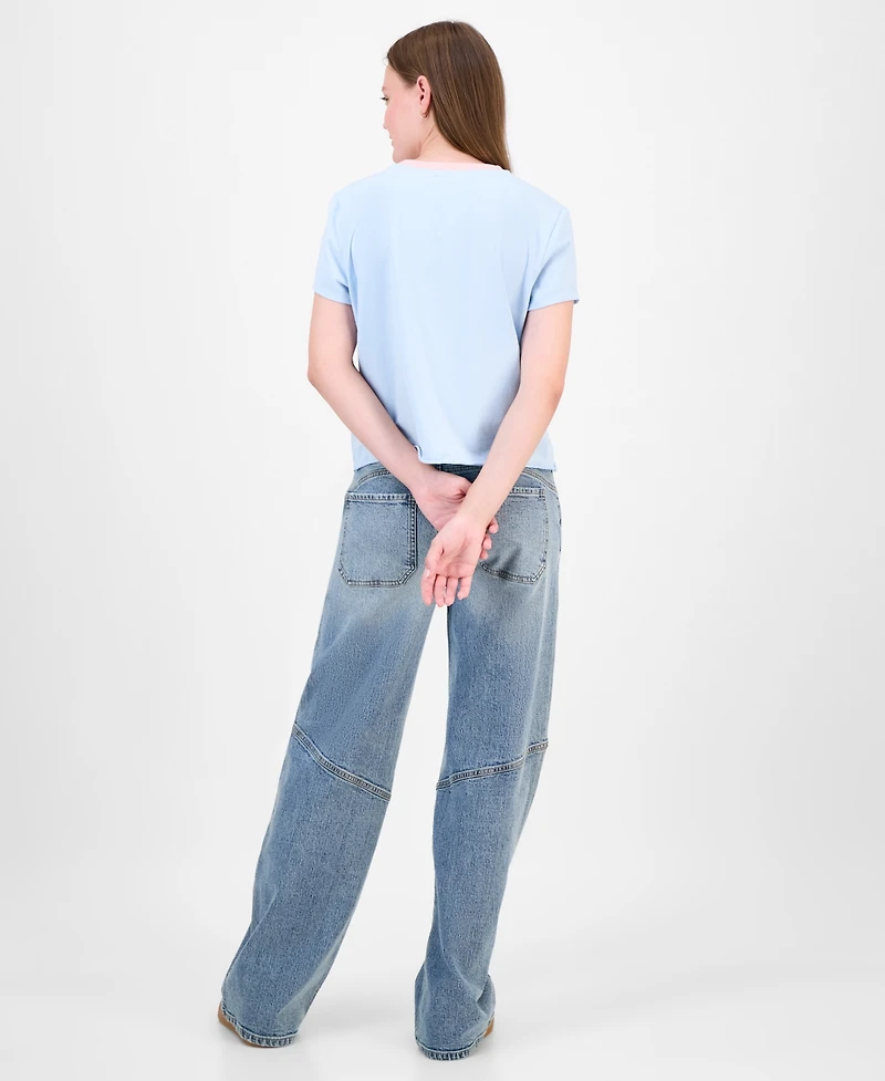 Madden Girl Juniors' Sporty Crewneck T-Shirt