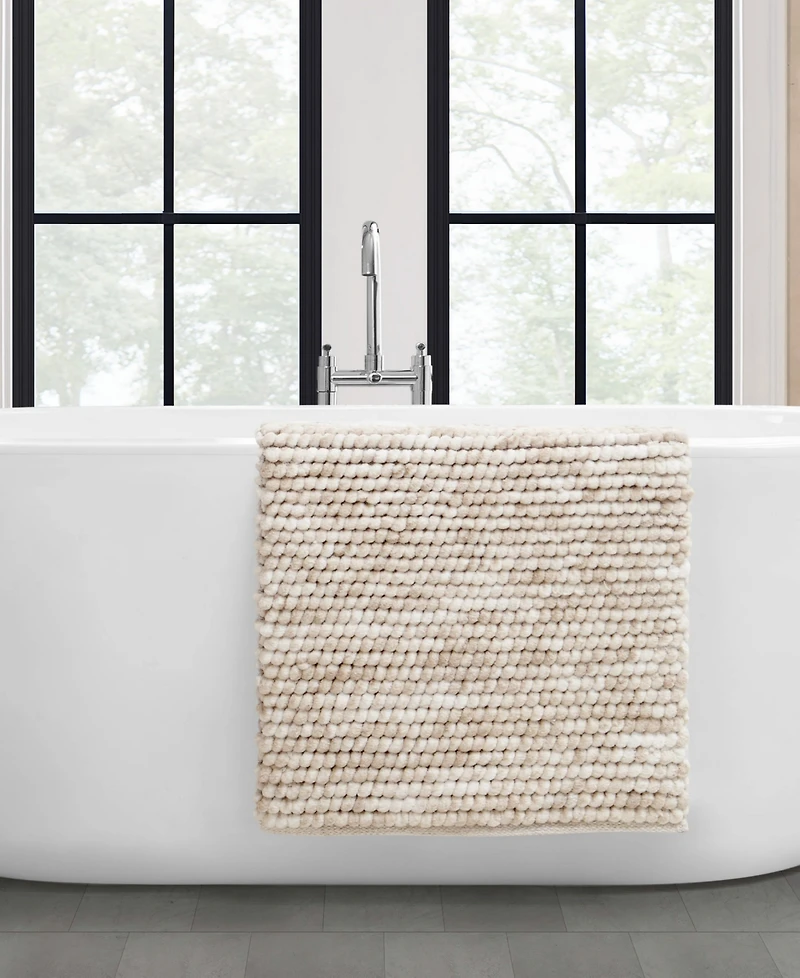 French Connection Space Dye Chunky Chenille Bath Rug