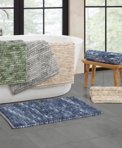 French Connection Space Dye Chunky Chenille Bath Rug