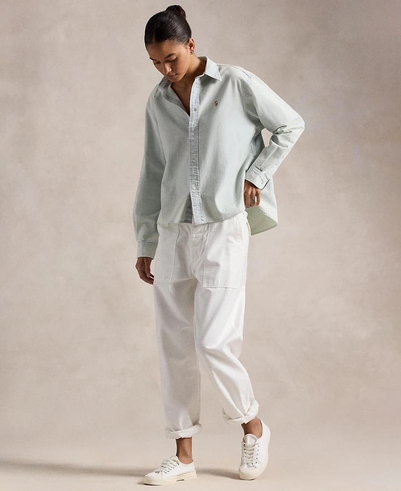 Polo Ralph Lauren Women's Cropped Boxy Chambray Shirt