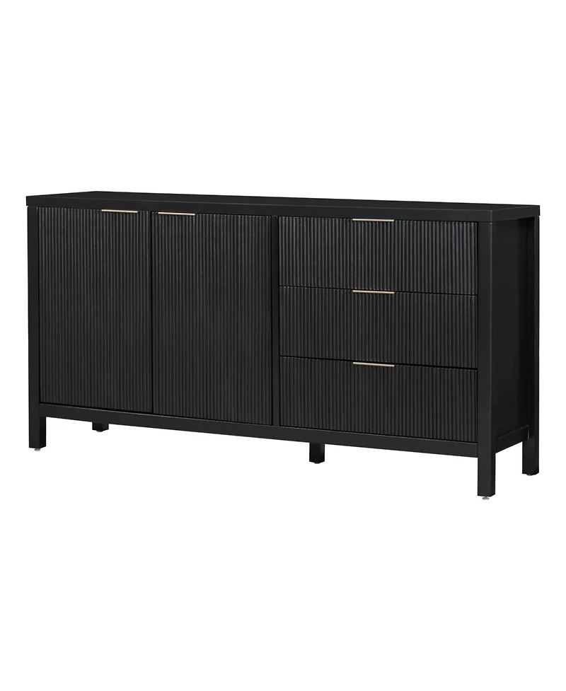 Minimalist Wave Sideboard - Entryway/Living Room Storage