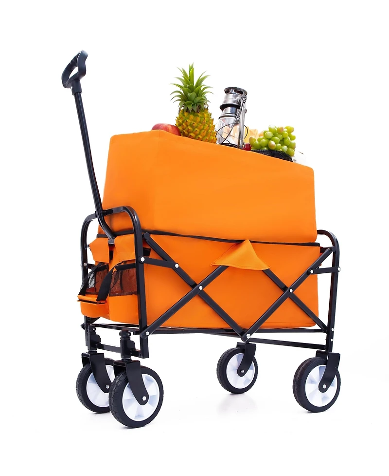 Collapsible Utility Wagon Cart - Orange