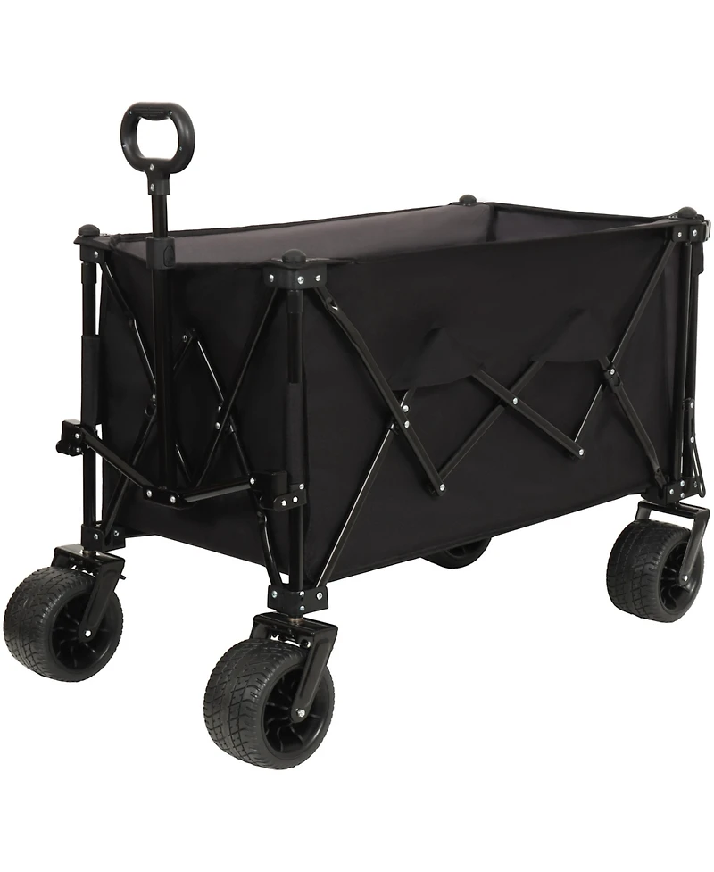 Heavy Duty Foldable Wagon with Extended Tailgate