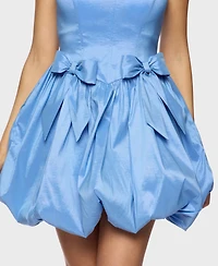 Juniors' Taffeta Fit & Flare Dress