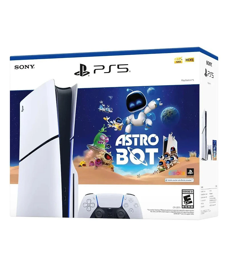 PS5 PlayStation 5 Slim Disc Console – Astro Bot Bundle - White