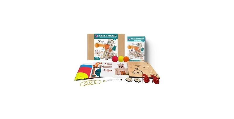 Livevie Wooden Siege Catapult Kit for Kids – Stem Learning Toy for Engineering, Simple Machines, Safe Interactive Assembly and Play