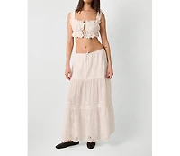 WeWoreWhat Women's Double Tie Top