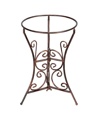 Indoor/Outdoor Decorative Steel Scroll Gazing Ball Stand for 10" or 12" Outdoor Garden Gazing Globes - 11" H