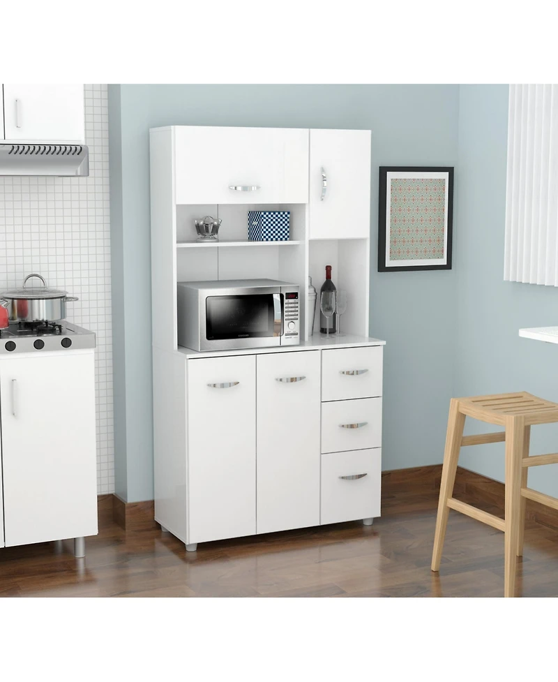 Wooden Kitchen Storage Cabinet for Pantry and Home Organization