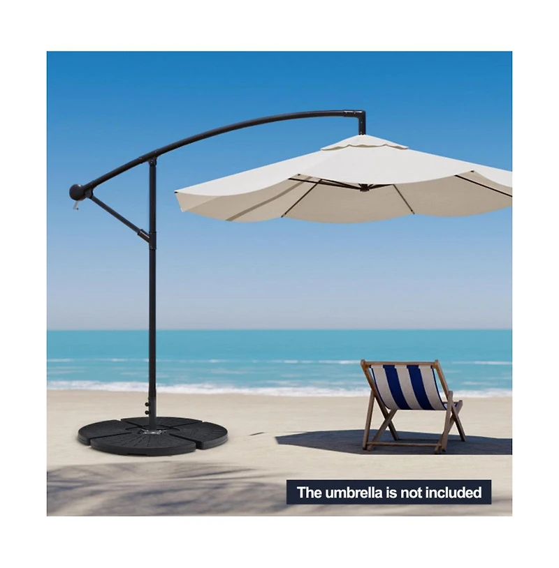 4 Pieces Outdoor Cantilever Offset Patio Umbrella Base