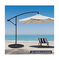 4 Pieces Outdoor Cantilever Offset Patio Umbrella Base